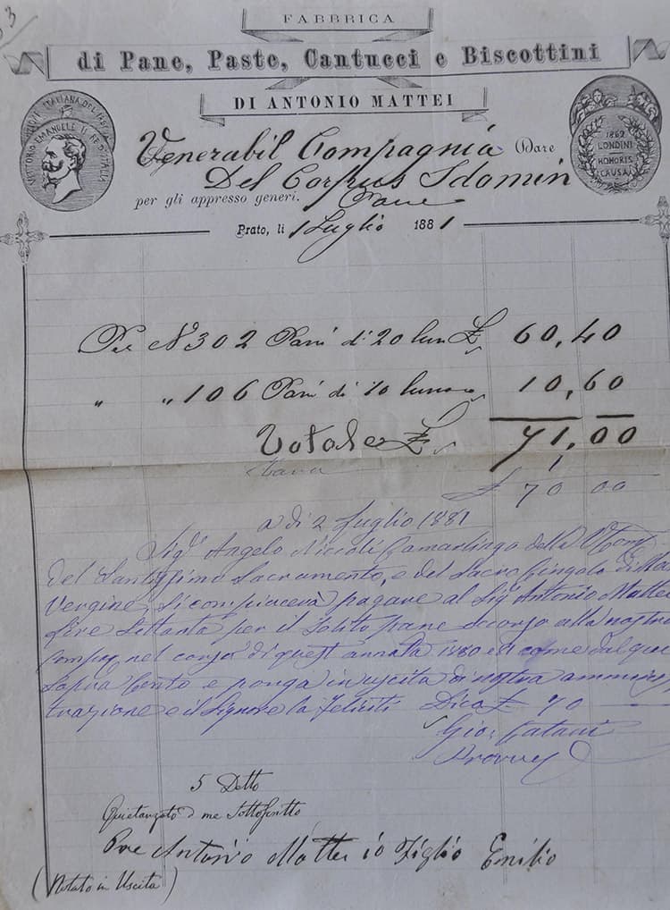 Sales Document - 1881 signed by Emilio on behalf of his father