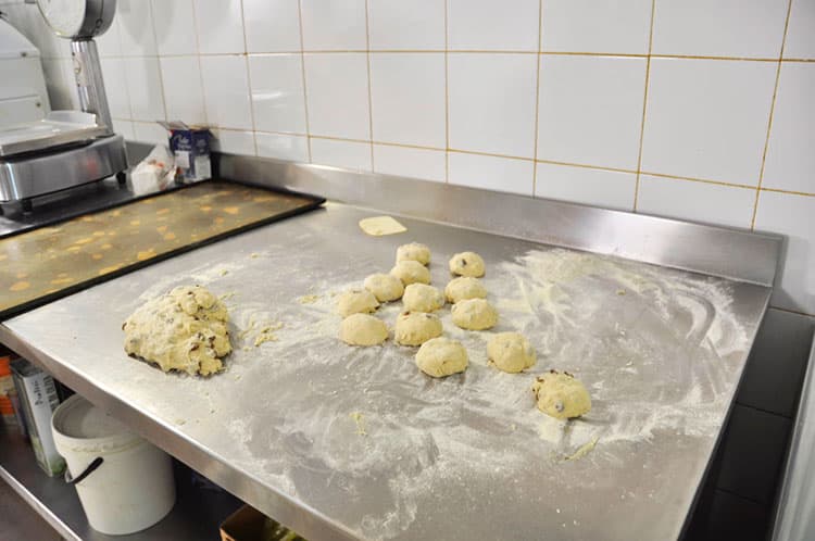 Dough balls of Pan di Ramerino